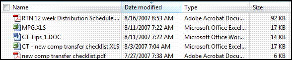Sorting files by Date Modified