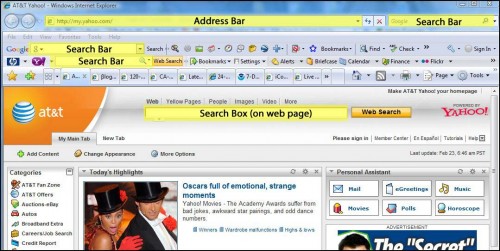 Internet Explorer Search bars Internet Explorer Search bars