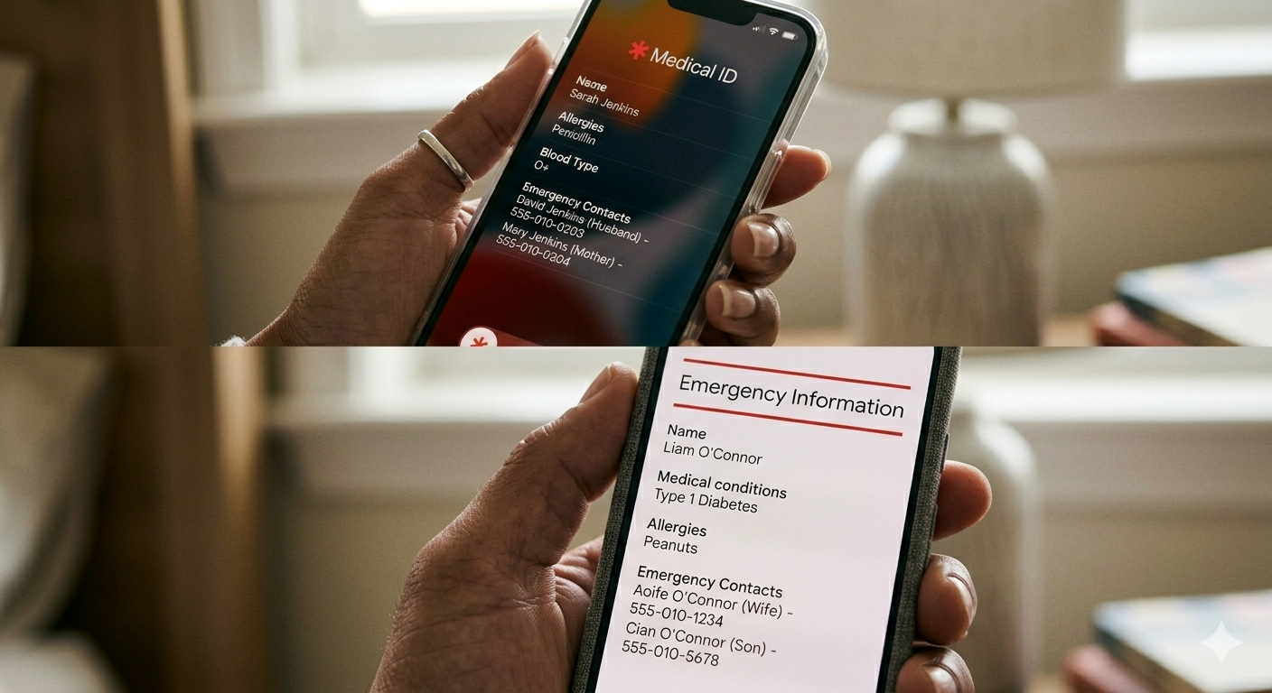 Computer Fire Call Screen How to add emergency contact info to the home screen of your smartphone ...